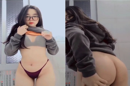 Em kính cận quyến rũ với vòng một nổi bật khiến trái tim tan chảy
